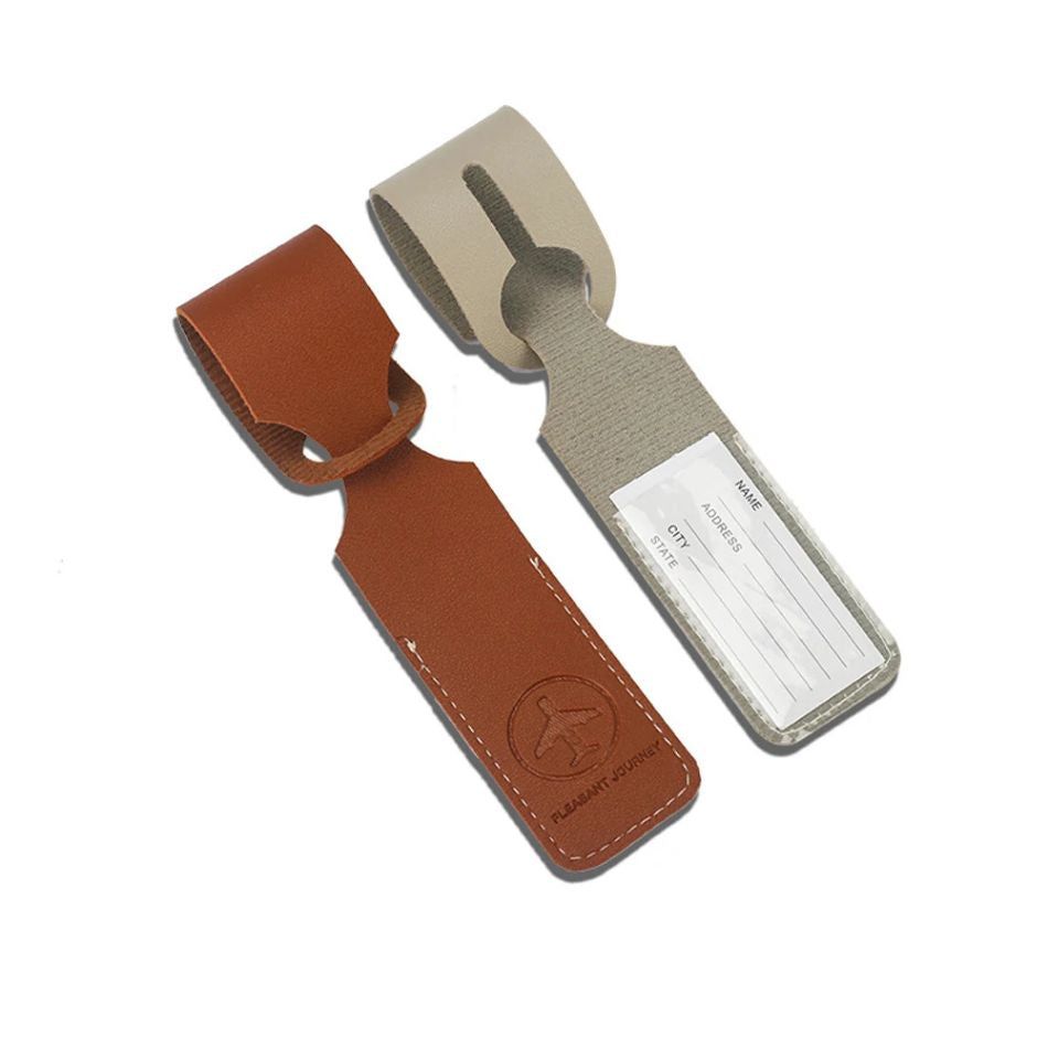 étiquette de voyage en plastique colorée