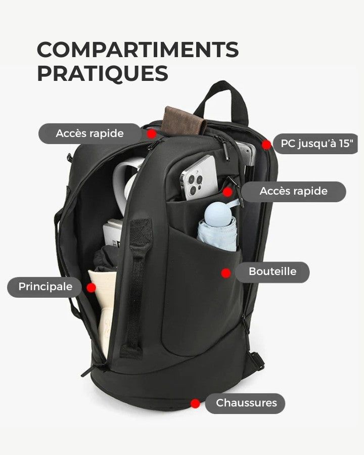 sac à dos avec compartiment chaussures