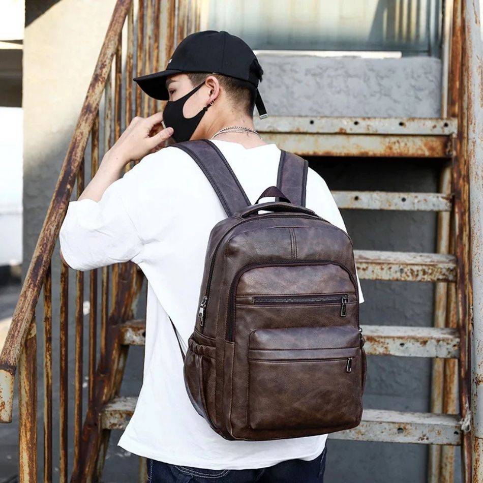 sac à dos moderne en simili cuir pour homme