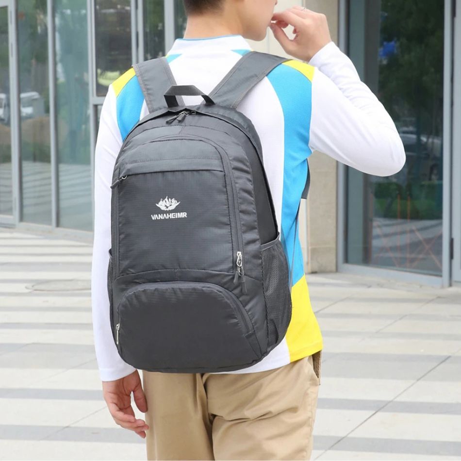 sac à dos pliable avec poches extérieures