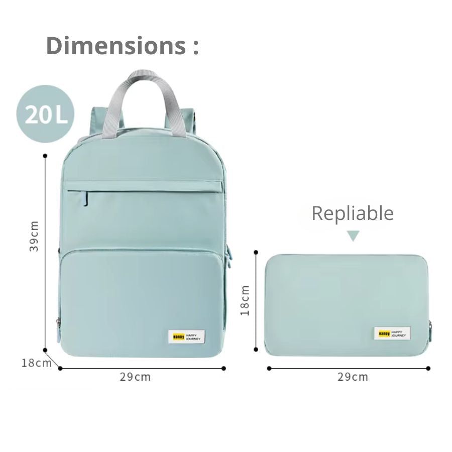 sac à dos pliable pour un rangement facile