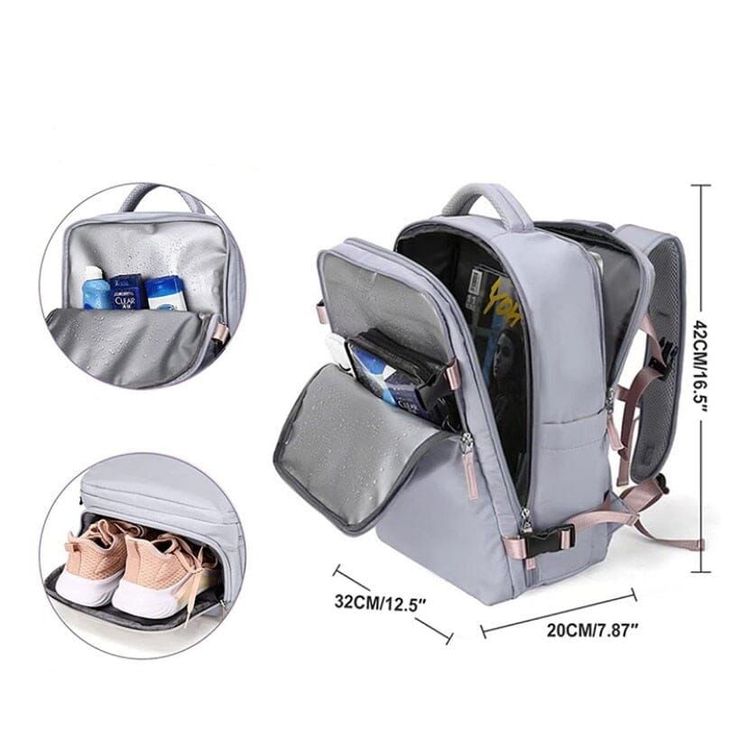 sac à dos spatial pour déplacements féminins