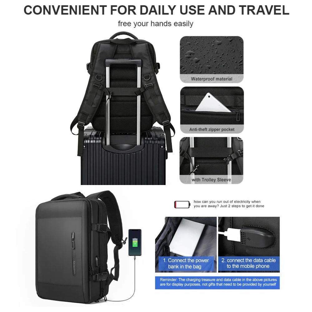 sac noir léger pour escapades