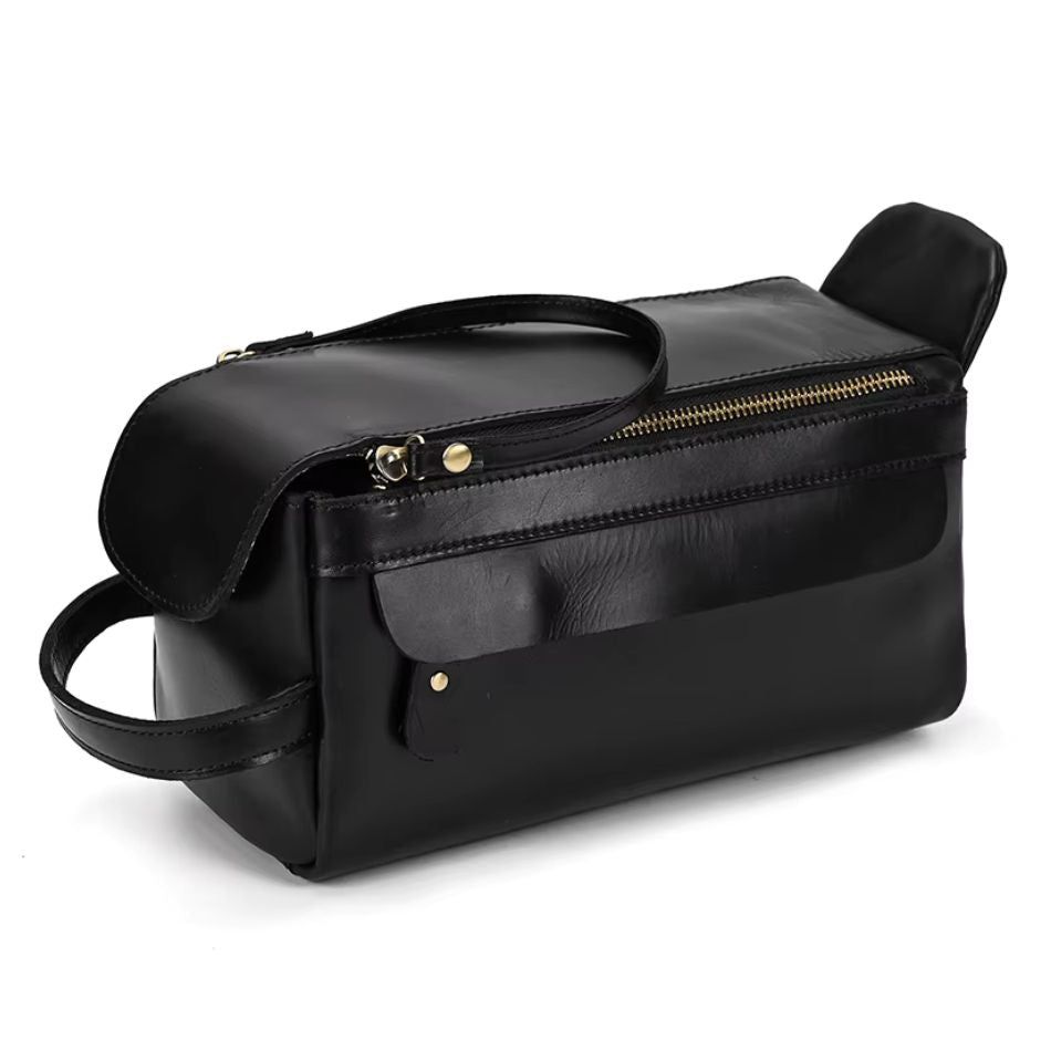 Trousse de toilette homme en cuir – Image 5