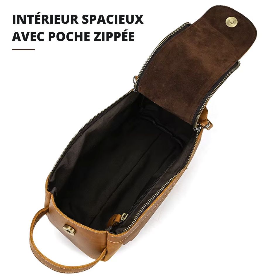 Trousse de toilette homme en cuir – Image 10