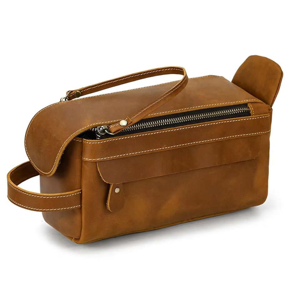 Trousse de toilette homme en cuir – Image 7