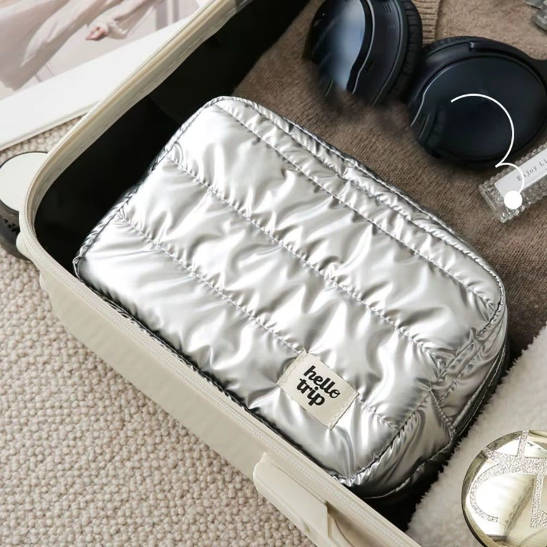 Trousse de toilette matelassée femme - puffer – Image 3