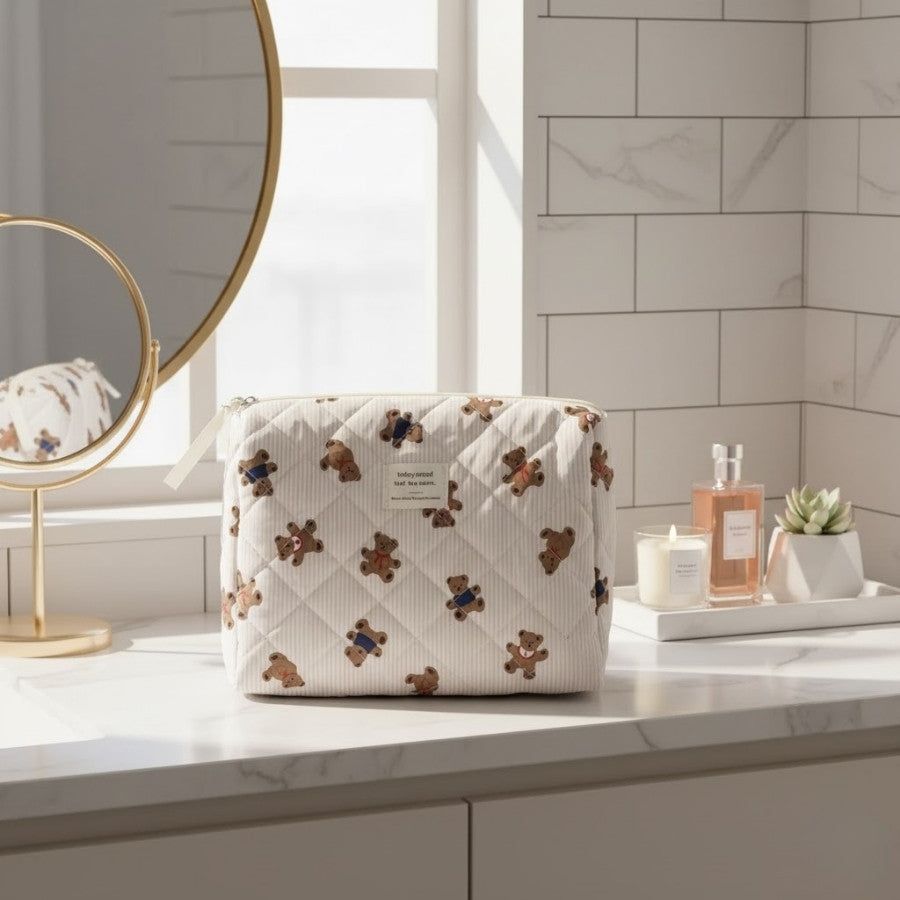 trousse de toilette en forme d'ourson