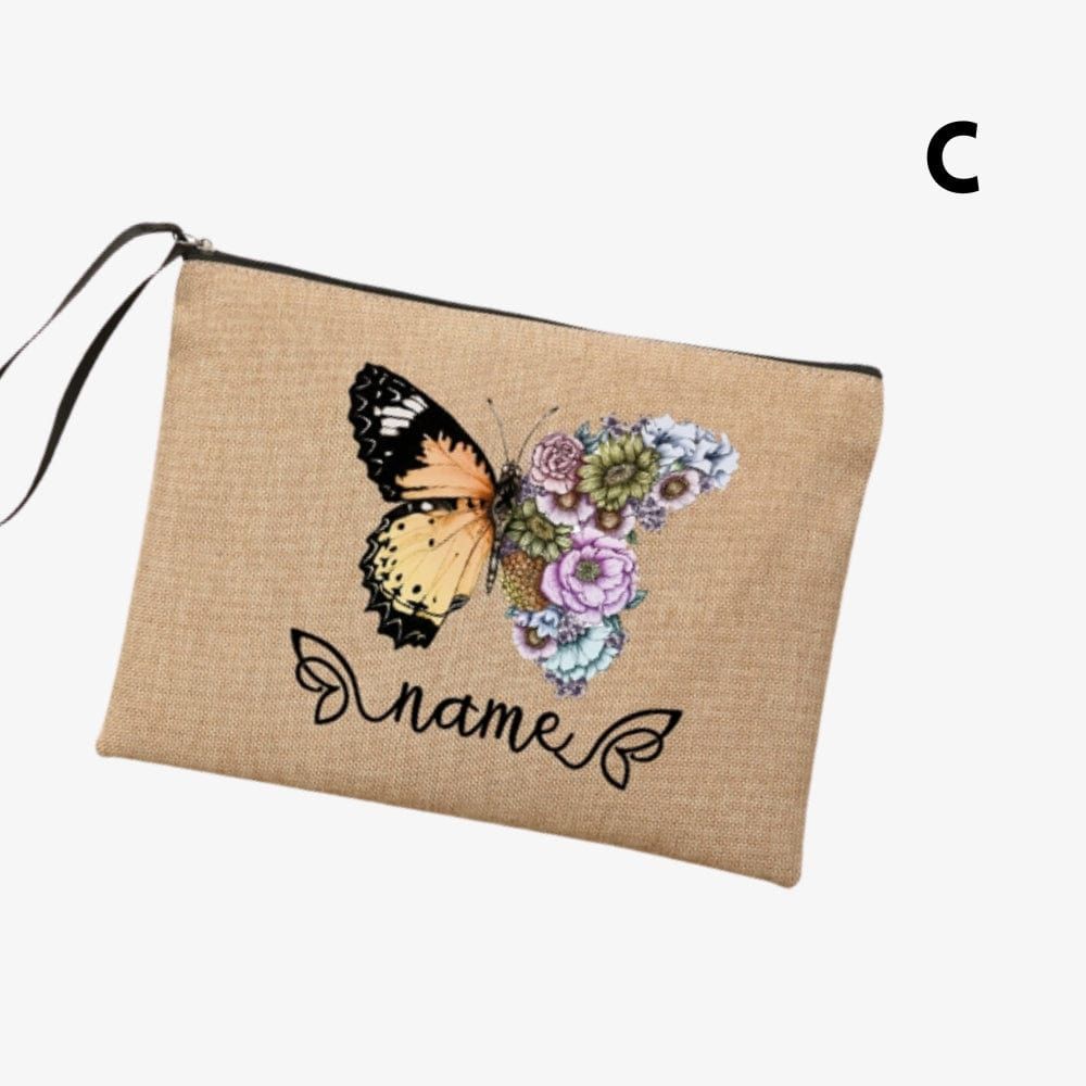 Trousse de toilette personnalisable <br> papillon – Image 3