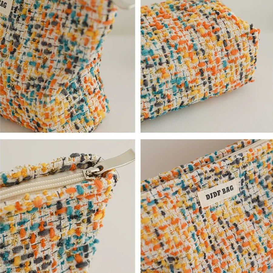 trousse femme multicolore pour cosmétiques