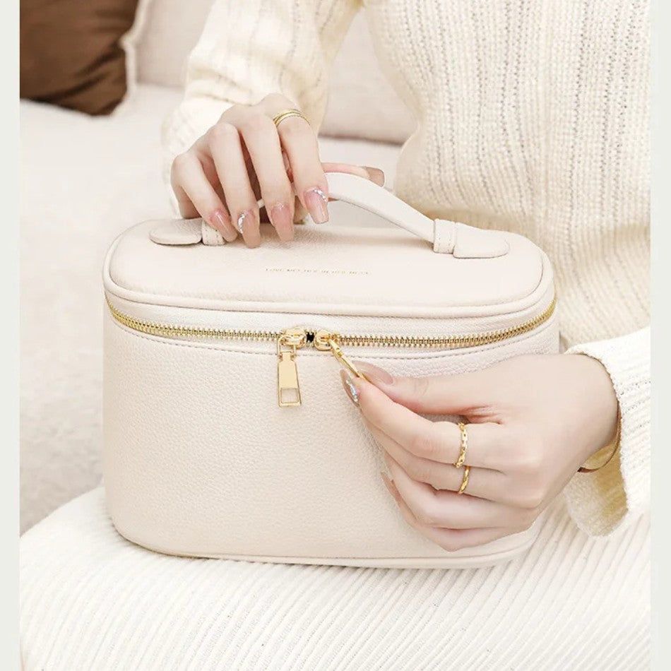 Vanity case cuir femme - finitions en métal doré – Image 5