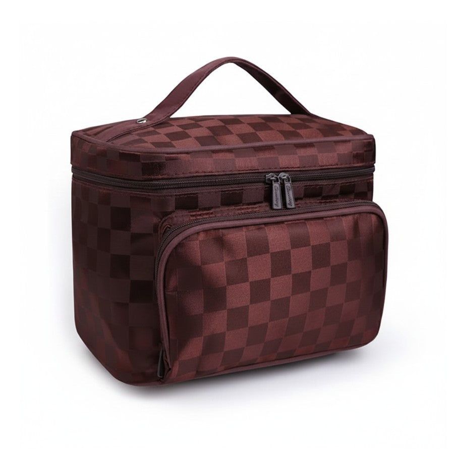 Vanity femme voyage souple - damier