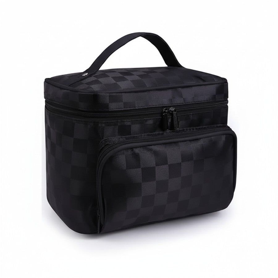 vanity femme souple en damier pour voyage