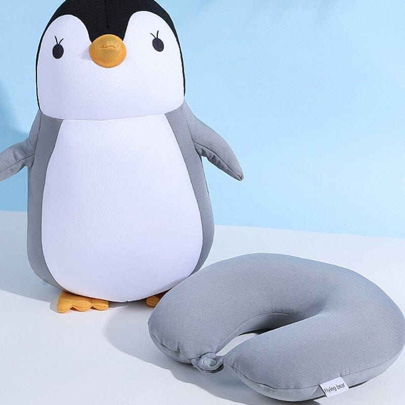 coussin à emporter pingouin mignon