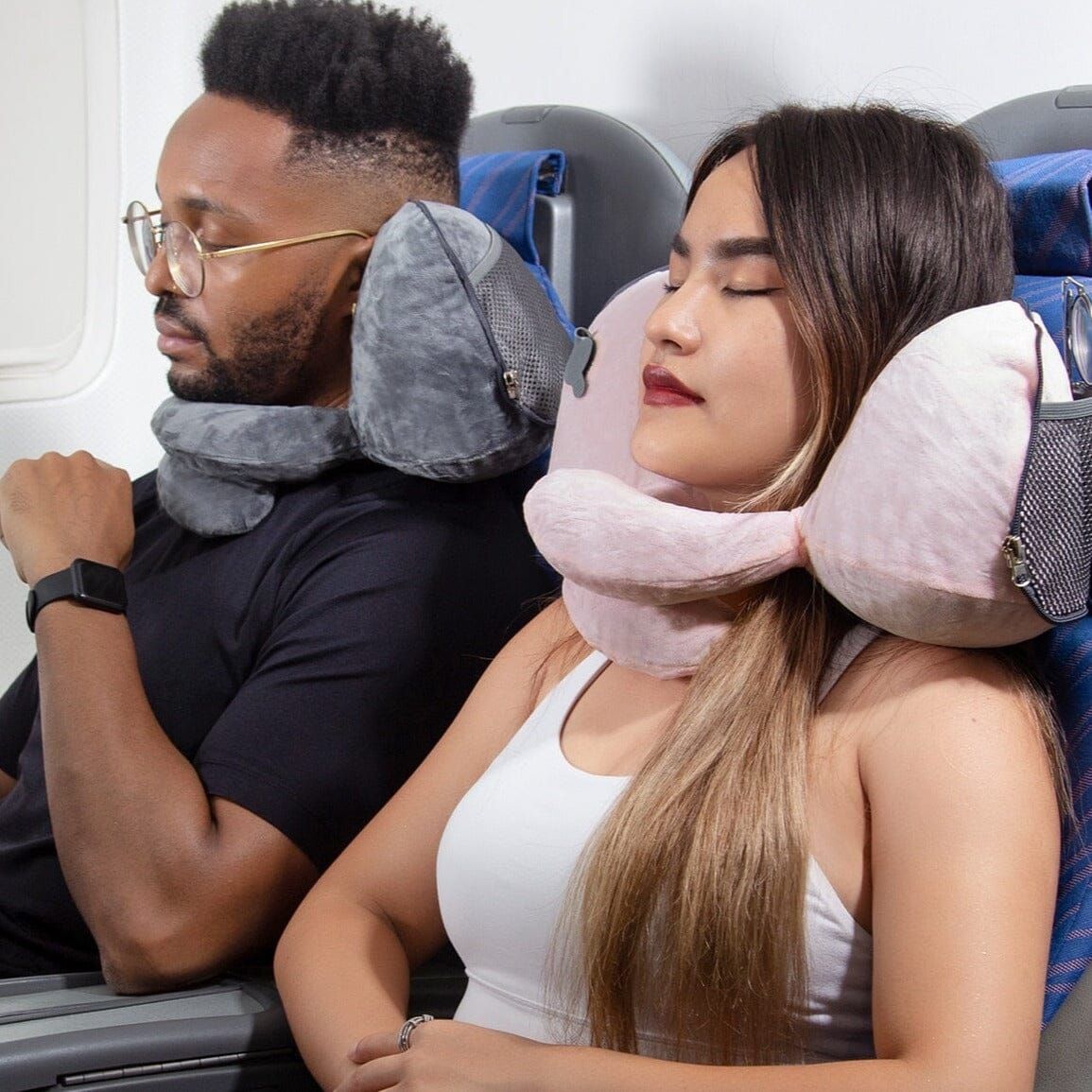 coussin de cou ajustable pour trajets en avion