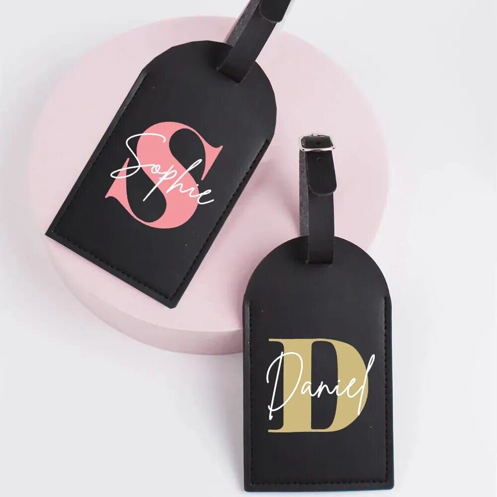 étiquette à bagage personnalisée avec prénom