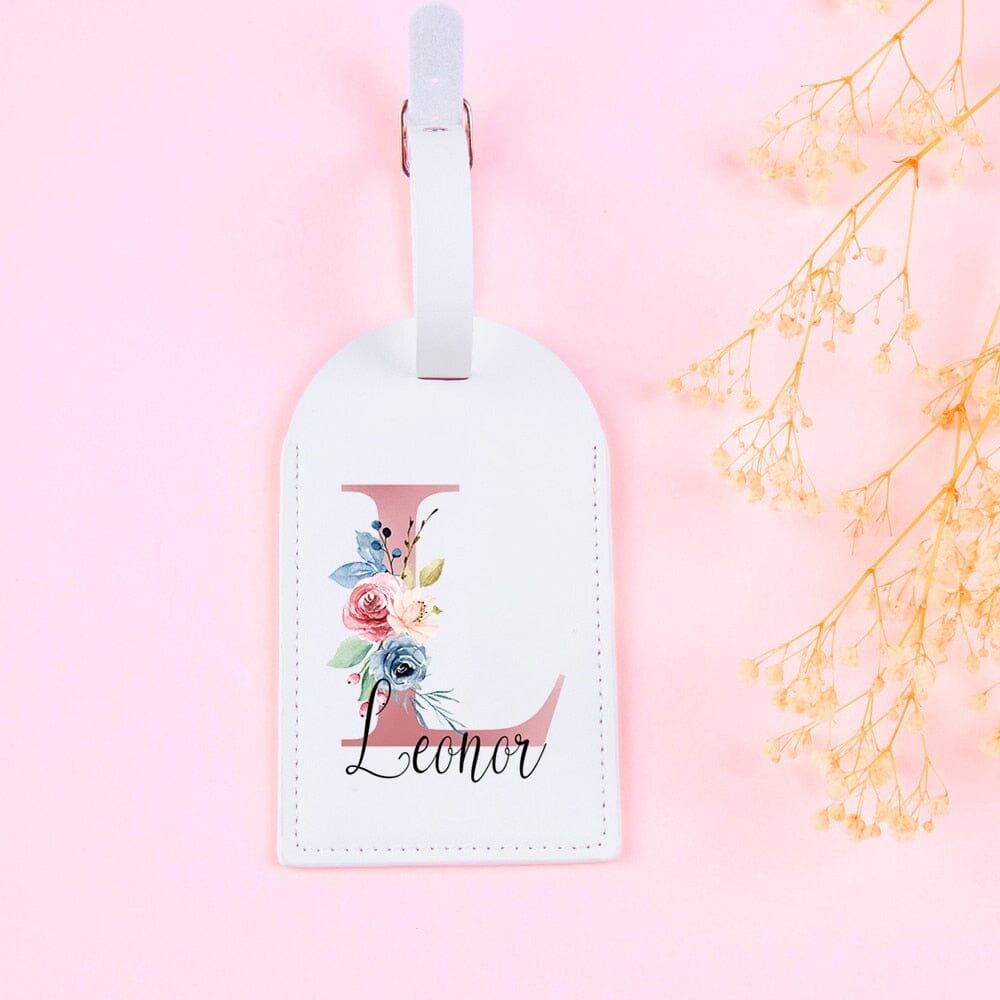 étiquette bagage personnalisée avec prénom féminin