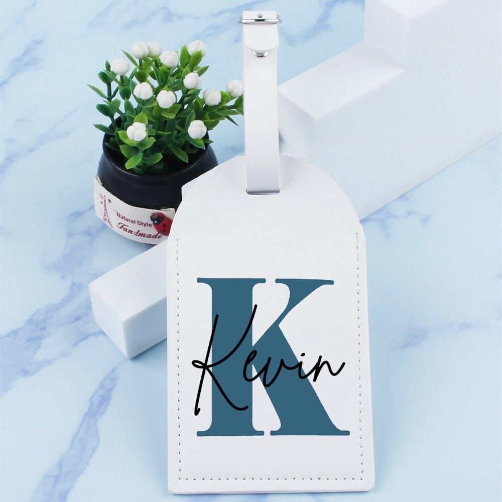 étiquette de voyage homme initiale personnalisée