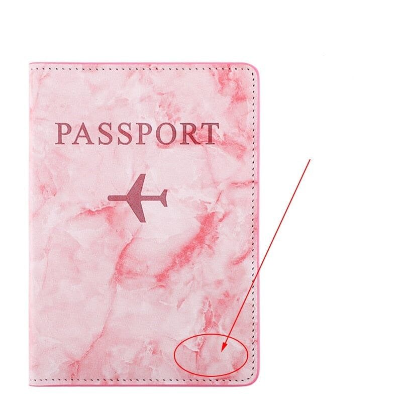 étui de passeport unique en marbre