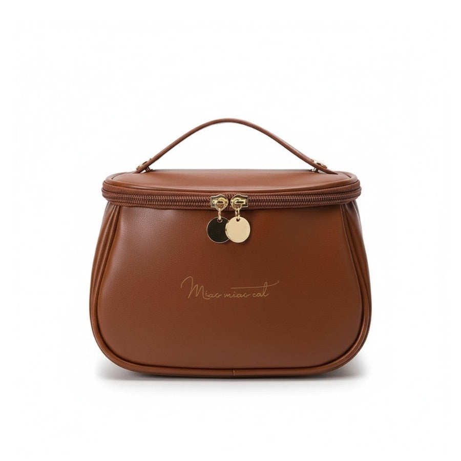 Petit Vanity Maquillage - Simili Cuir Souple avec Compartiments – Image 3