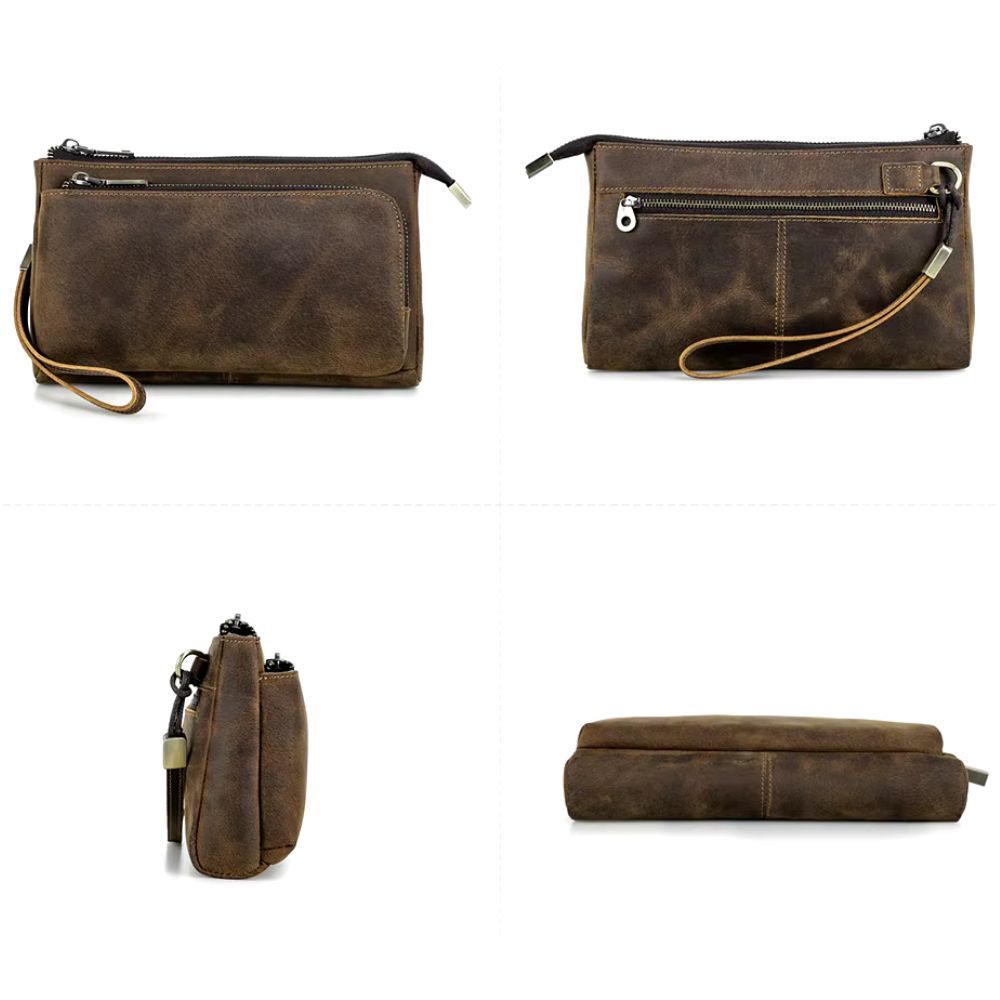 Pochette à main <br> pour homme en cuir – Image 4