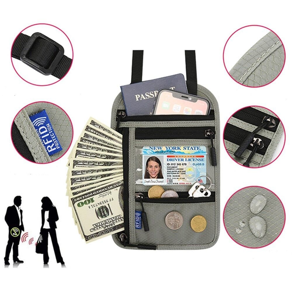 pochette de voyage pour billets et documents RFID