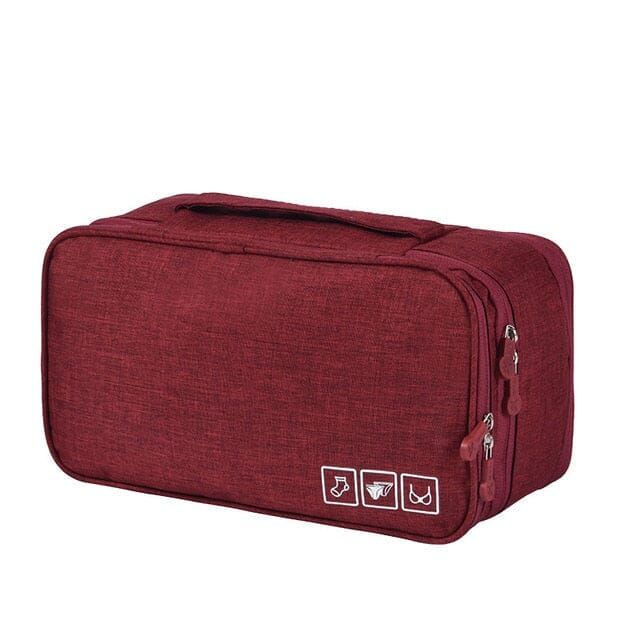 pochette sous-vêtements de voyage travelbasics rouge