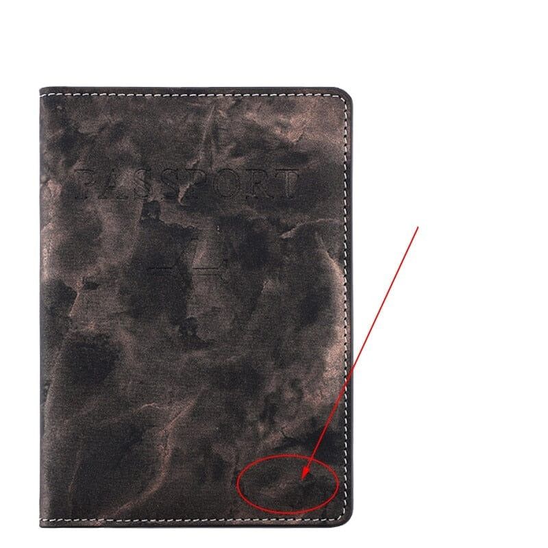 protection passeport élégante en marbre