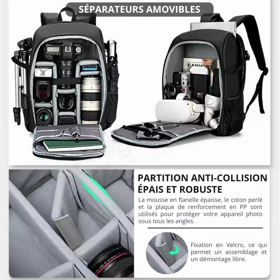 Sac à dos pour appareil photo de voyage