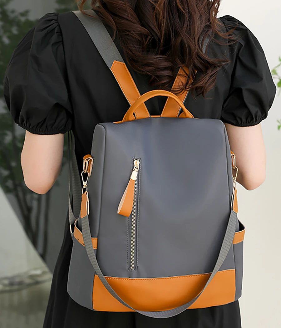 sac à dos femme avec fermeture zip au dos