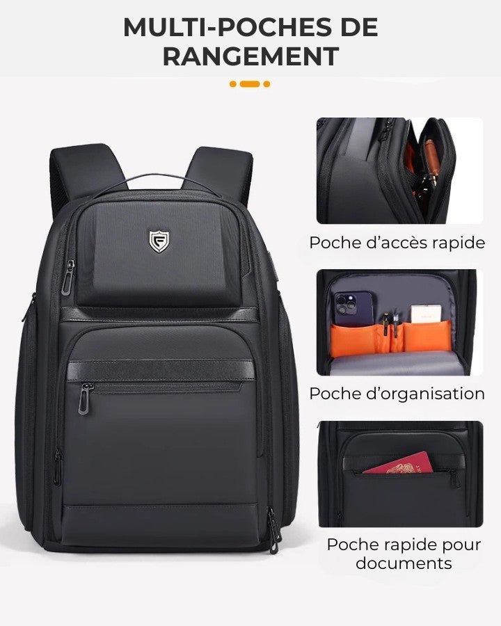 sac à dos avec poches pour accessoire ordinateur