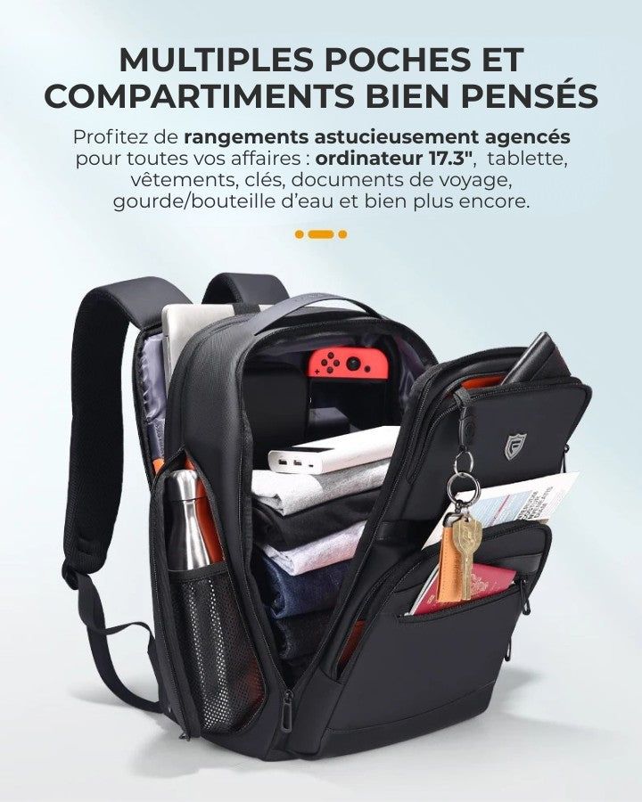 sac à dos pour ordinateur portable avec compartiments