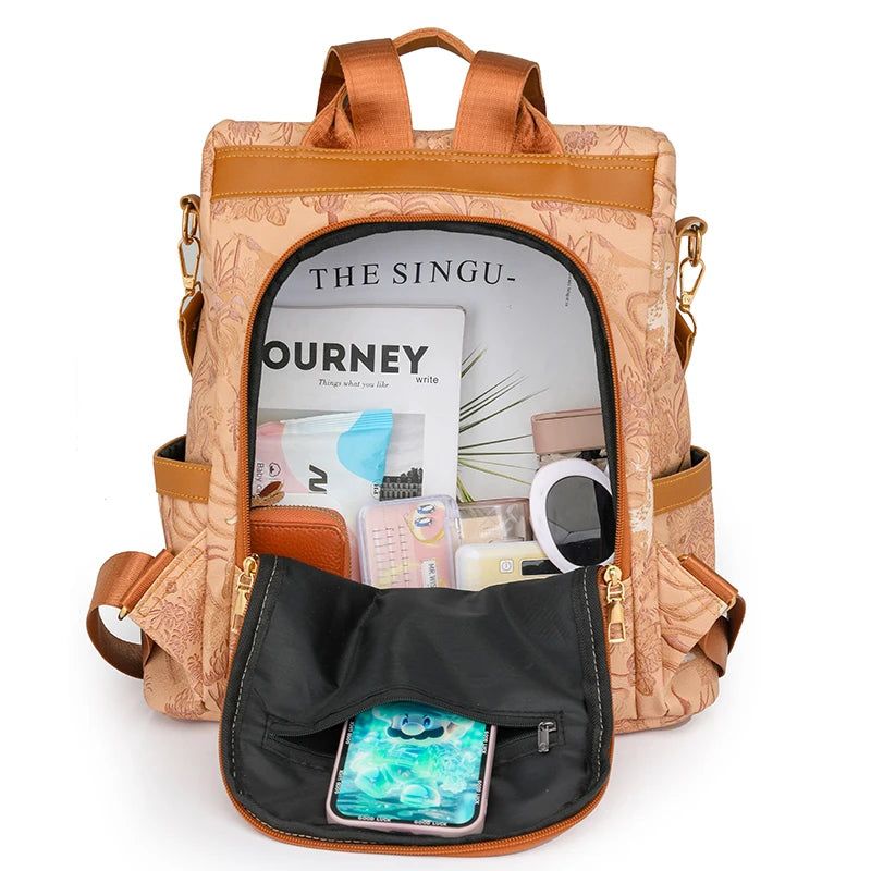 sac à dos pratique femme style tendance avec poche zippée