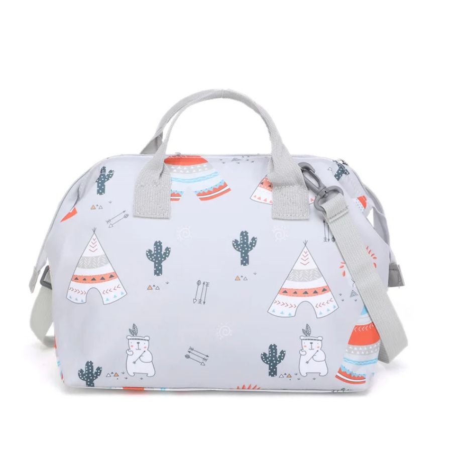 Sac à langer avec bandoulière et motifs d'animaux – Image 4