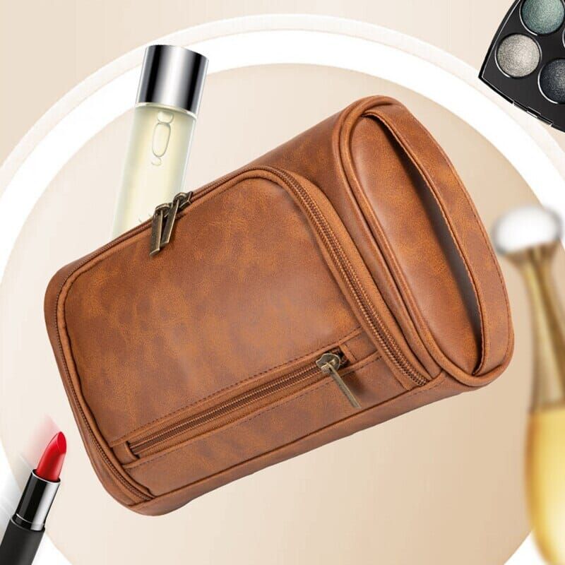 trousse cosmétique au style rétro pour déplacements