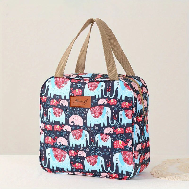 Vanity Souple Motifs Éléphants Colorés - Format Voyage