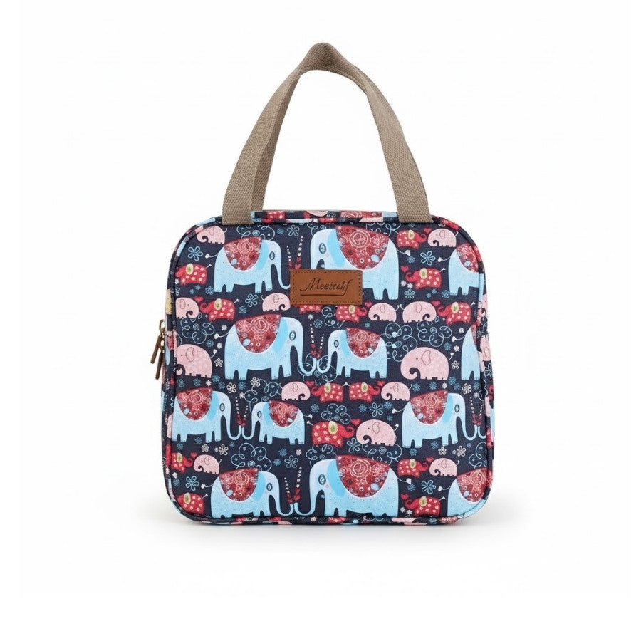 Vanity Souple Motifs Éléphants Colorés - Format Voyage – Image 2