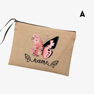 Trousse de toilette personnalisable <br> papillon