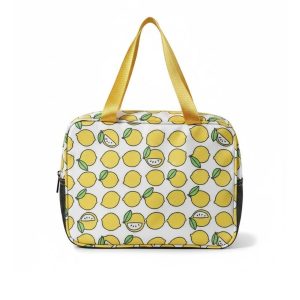 Vanity de toilette - format voyage, motifs citrons