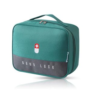 grande trousse à pharmacie voyage vide good luck vert