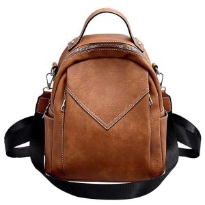 Petit Sac À Dos Femme Marron Vintage