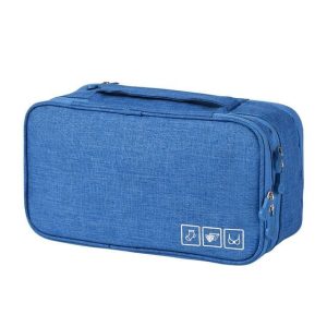 pochette sous-vêtements de voyage travelbasics bleu