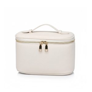 Vanity Case Cuir Femme - Finitions en Métal Doré