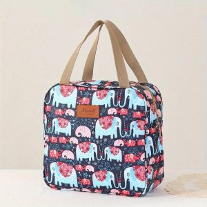 Vanity Souple Motifs Éléphants Colorés - Format Voyage