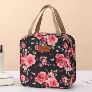 Vanity Glamour - Motif Floral Rose Romantique & Intemporel